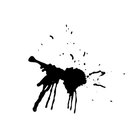 Ink spot on white shirt
