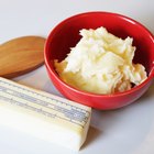 Pat of fresh farm butter on a dish