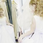 portrait of a bride a two bridesmaid outside a church