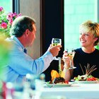 Couple celebrating a 30th birthday party