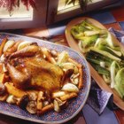 roasted chicken with herbs (thyme and sage)