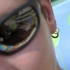 Profile of smiling man with earring