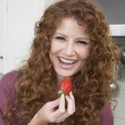 Woman combing her hair