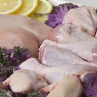 Raw marinated chicken wings prepared in Asian style