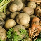 Fresh kohlrabi on a market