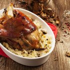 Cooked meat on rustic textures with seasoning