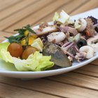 Seafood and ham appetizers