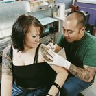 Woman Showing Her Star Tattoo