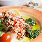 Antipasto on plate, close-up