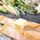 Fresh red salmon texture. Closeup