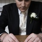 Man extending open hand forward