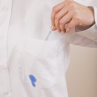 Ink spot on white shirt