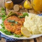 schnitzel on cooking pan