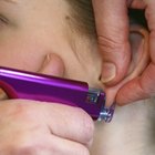 Belly button ring, close-up