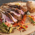 Meat steak with green pesto