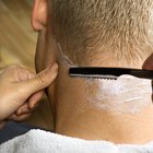girl cutting hair