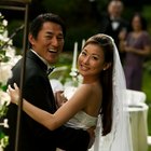Close-up of handshake of businesswoman and businessman