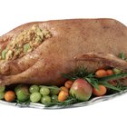 Cut goose on a board