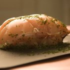 Cut goose on a board