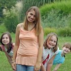 Mother and daughter in the park