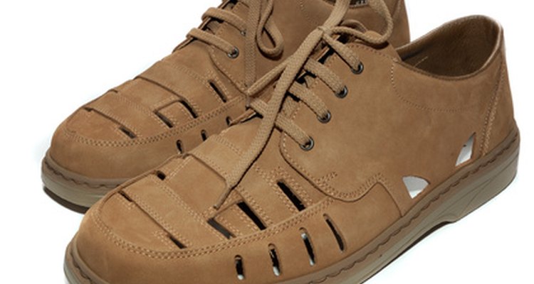 brown shoes isolated