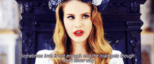 Lana Del Rey sings some pouty lyrics from her hit song