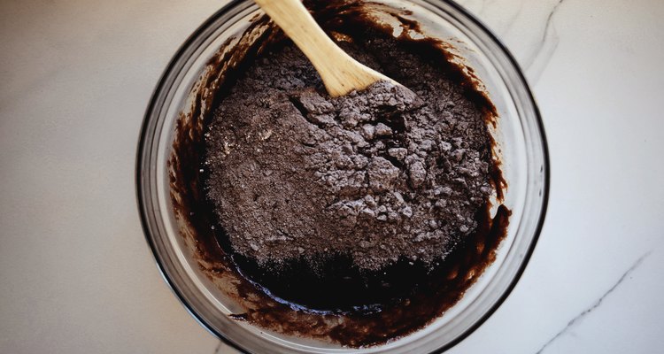 Add the dry ingredients into the batter and fold well until just combined.