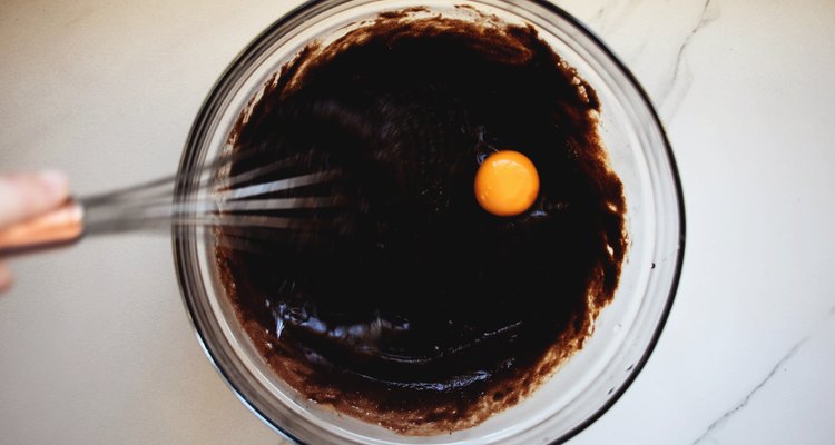 Whisk in each egg well before adding the next.