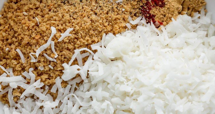 Make the coconut panko mix.