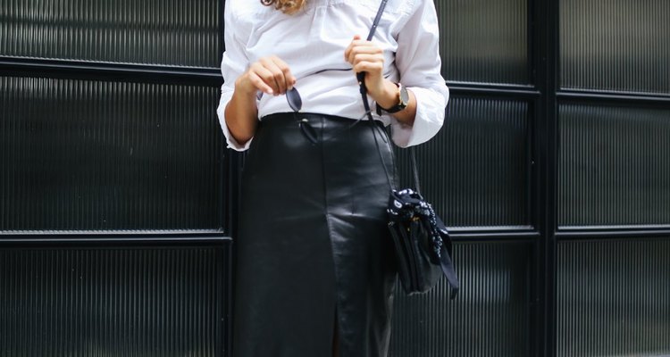 white shirt tied back to front