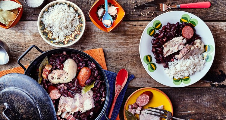 Brazilian food spread