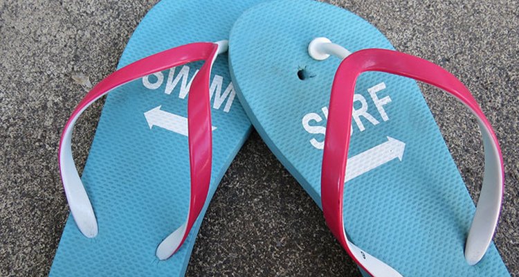 Quick fix for broken thong sandals.