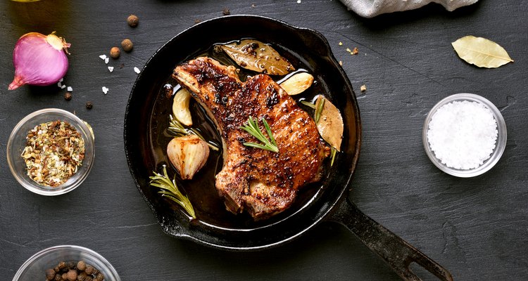 Roasted meat steak