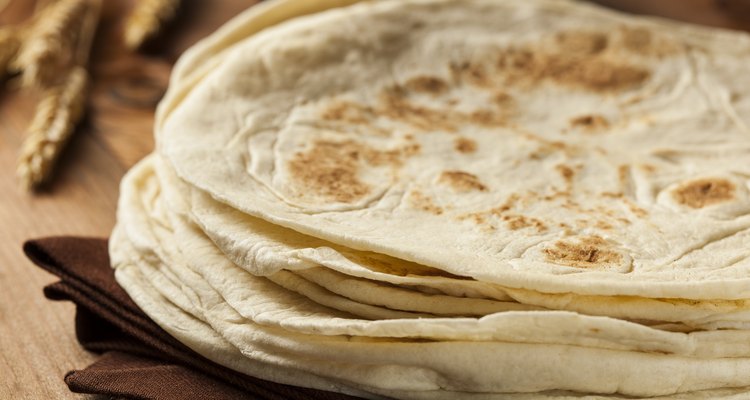 Stack of Homemade Flour Tortillas