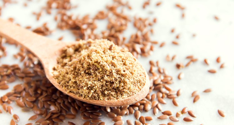 Crushed flax seeds