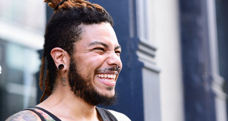 Young man laughing