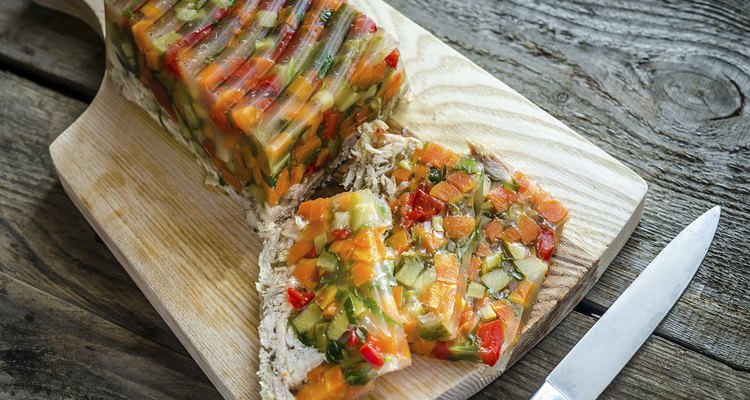 Chicken galantine with vegetables