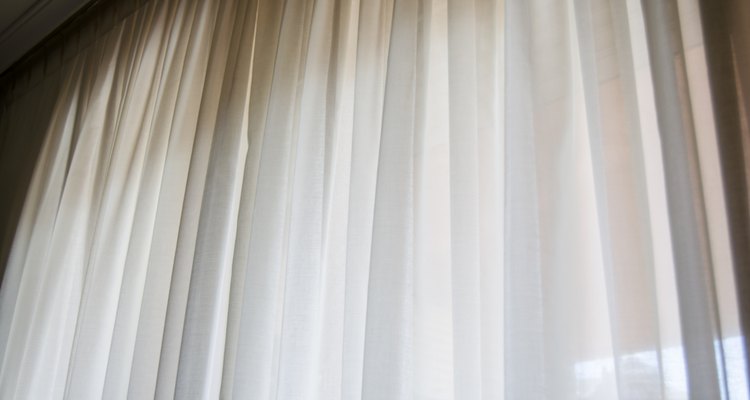 Curtain in breeze