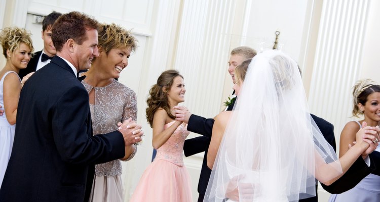 People dancing at wedding reception