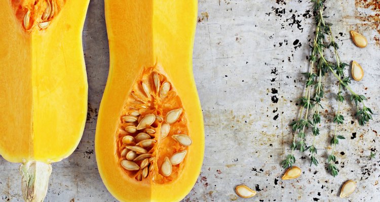 Fresh butternut pumpkin (squash) .