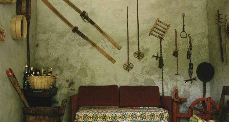 Interior of home of fur trapper