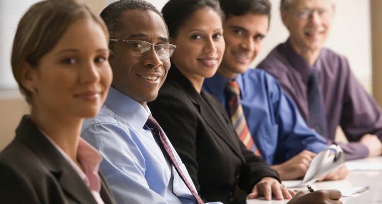 Businesspeople at a meeting