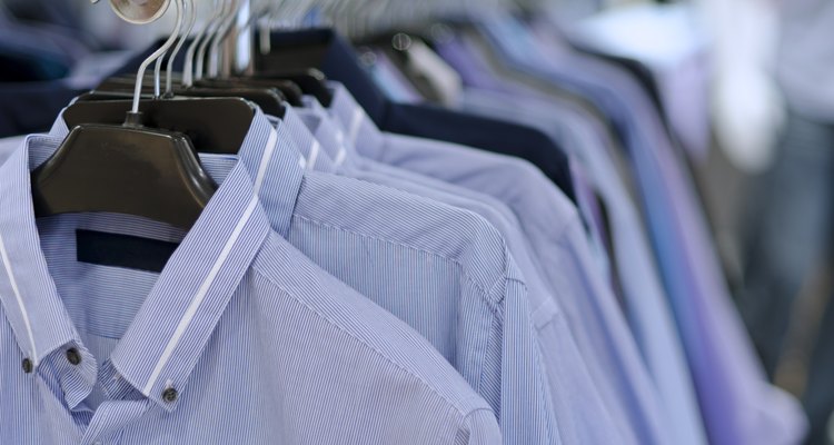 Shirt rack in store