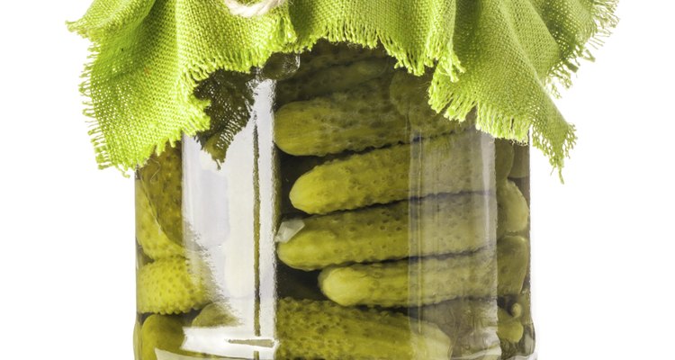 Pickles in glass jar