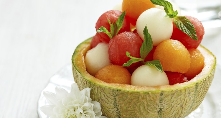 Fruit salad with watermelon and melon balls