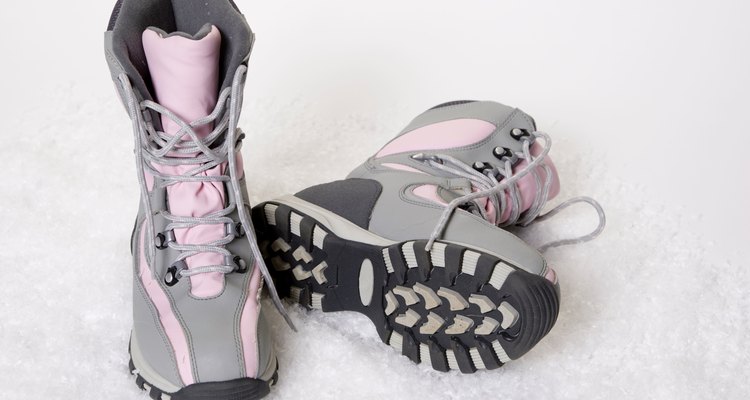 Snowboots in the Snow
