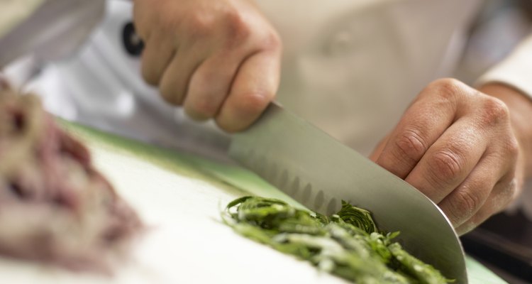 Chef Chopping Basil