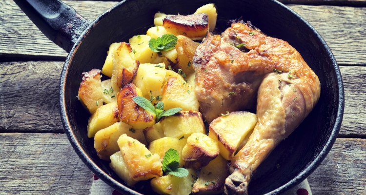 Roasted chicken leg