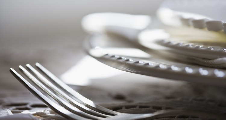 Fork and plates