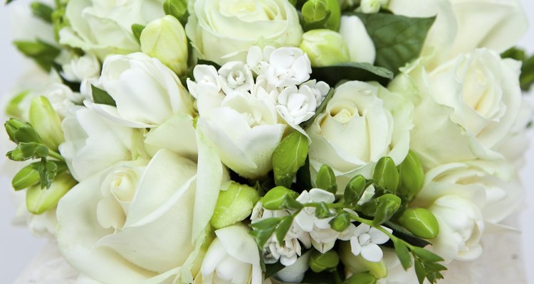 Detail of bridal bouquet